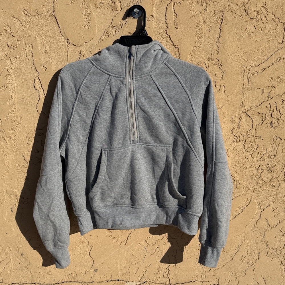 Gray Half-Zip Hoodie